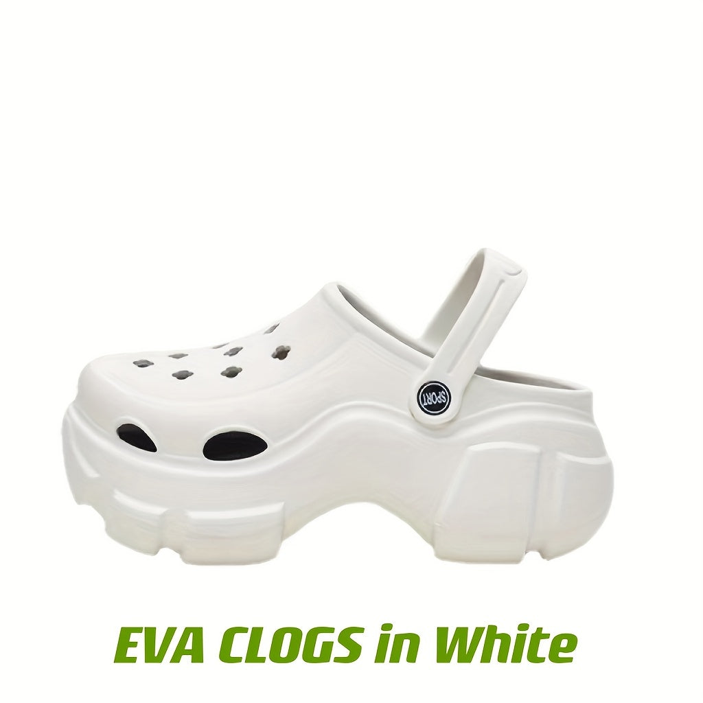 Women's Platform Hollow Out Non-slip Clogs Round Toe Slides Shoes