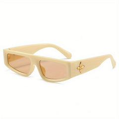 Y2K Cat Eye Sunglasses Retro 90s Flower Rivet UV400 Sun Shades