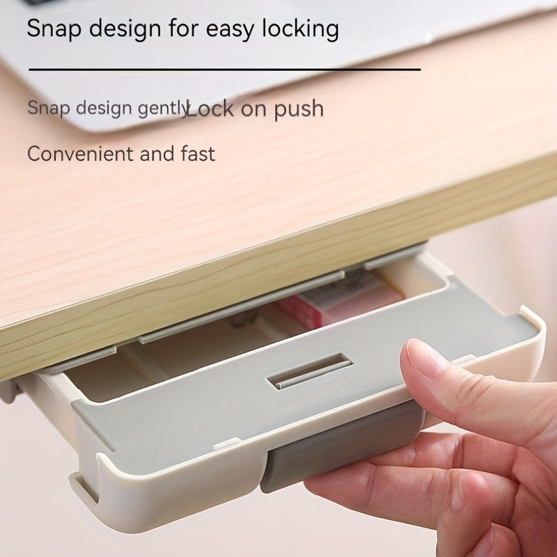 Desk Drawer Organizer Office Hidden Storage Box Student Stationery Supplies