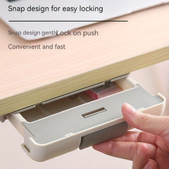 Desk Drawer Organizer Office Hidden Storage Box Student Stationery Supplies