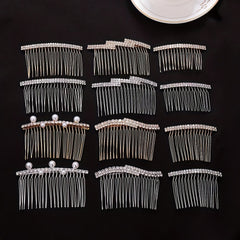 Rhinestone & Faux Pearl Hair Comb Hair Pin Bridal Wedding Headwear