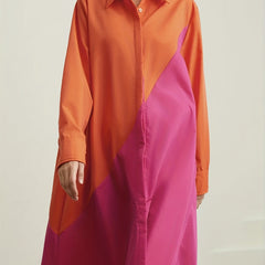 Boho Dress Plus Size Long Sleeve Maxi Shirt Dress