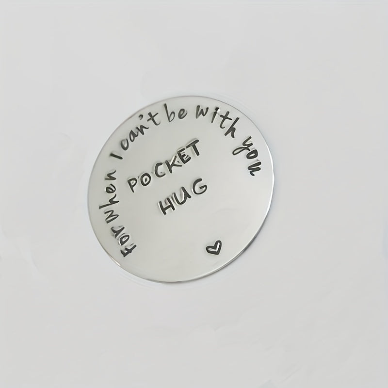 Stainless Steel Pocket Hug Love Token Long Distance Relationship For Men