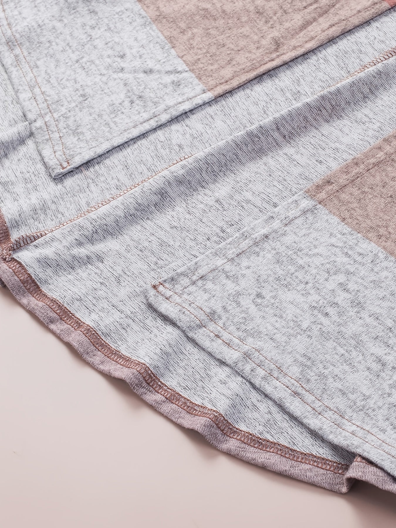  Colorblock Half Sleeve Sweater Cardigan