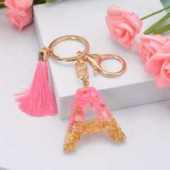 Letter Key Chain for Schoolbag Purse Wallet & Car Key Decor