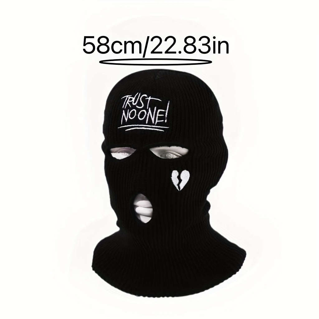 Unisex Thermal 3 Hole Winter Knitted Mask Full Face Covering Outdoor Sports Cycl