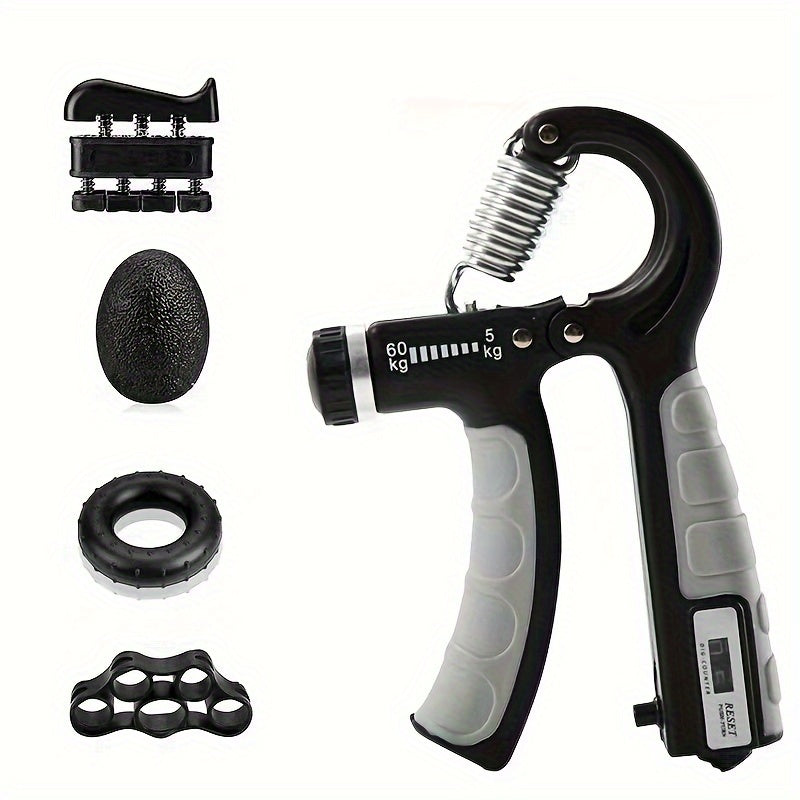 Hand Grip Strengthener Kit Forearm Exercise Tool Adjustable Resistance