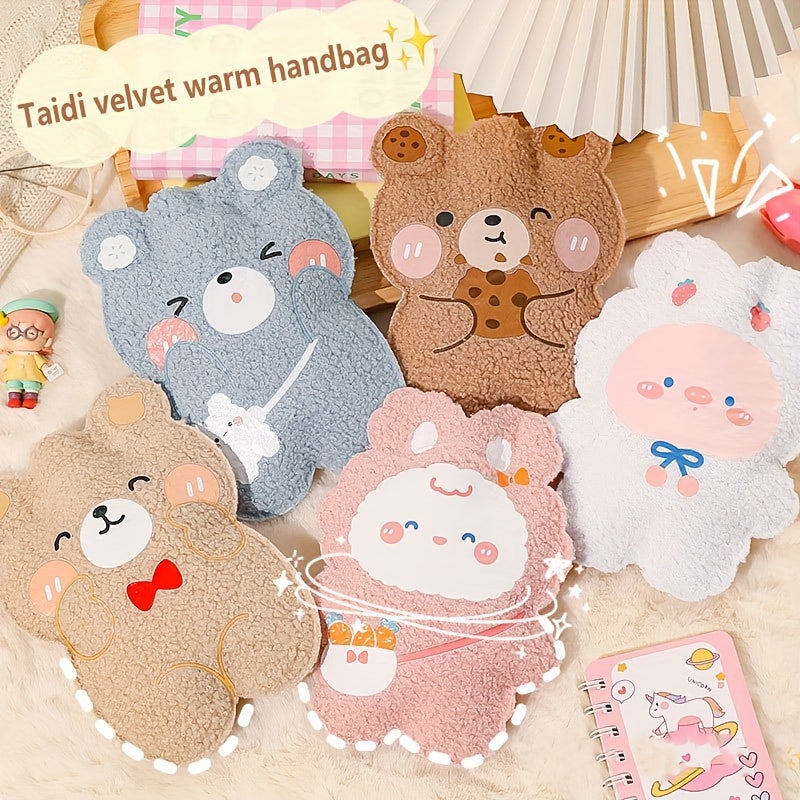 Cartoon Plush Hot Water Bag Teddy Soft Hand Warmer Office Outdoor Activities