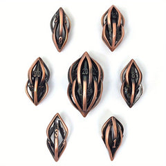 7pcs Metal Hollow Dice Set Polyhedral for Christmas & Halloween