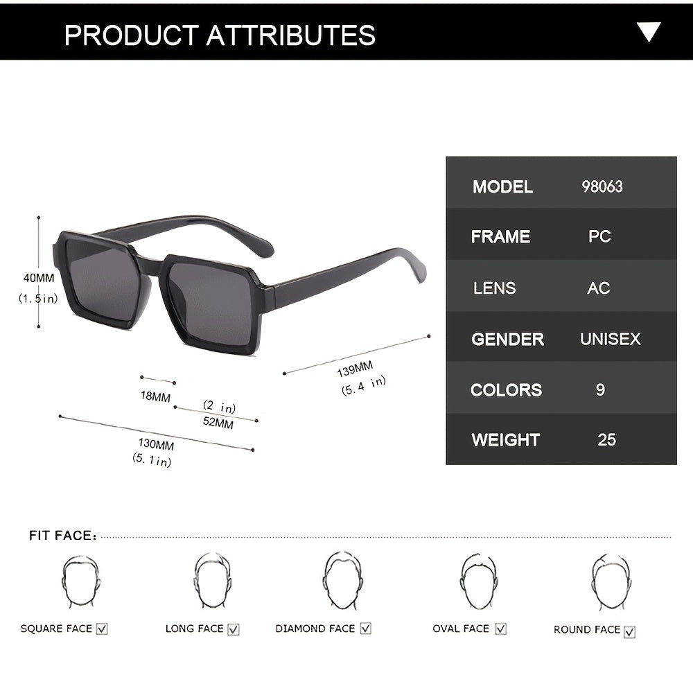 Classic Square Frame Men's Sunglasses