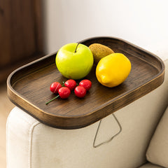 Bamboo Sofa Armrest Tray Portable Armrest Table Foldable Sofa Tray