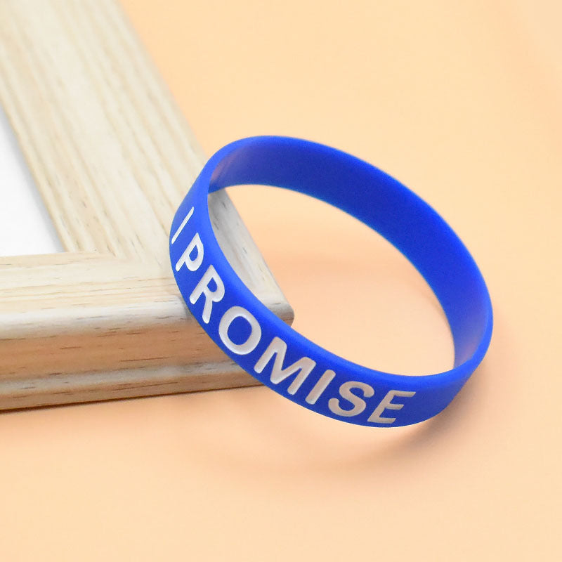Letter Graphic Silicone Bracelets for Basketball Fans