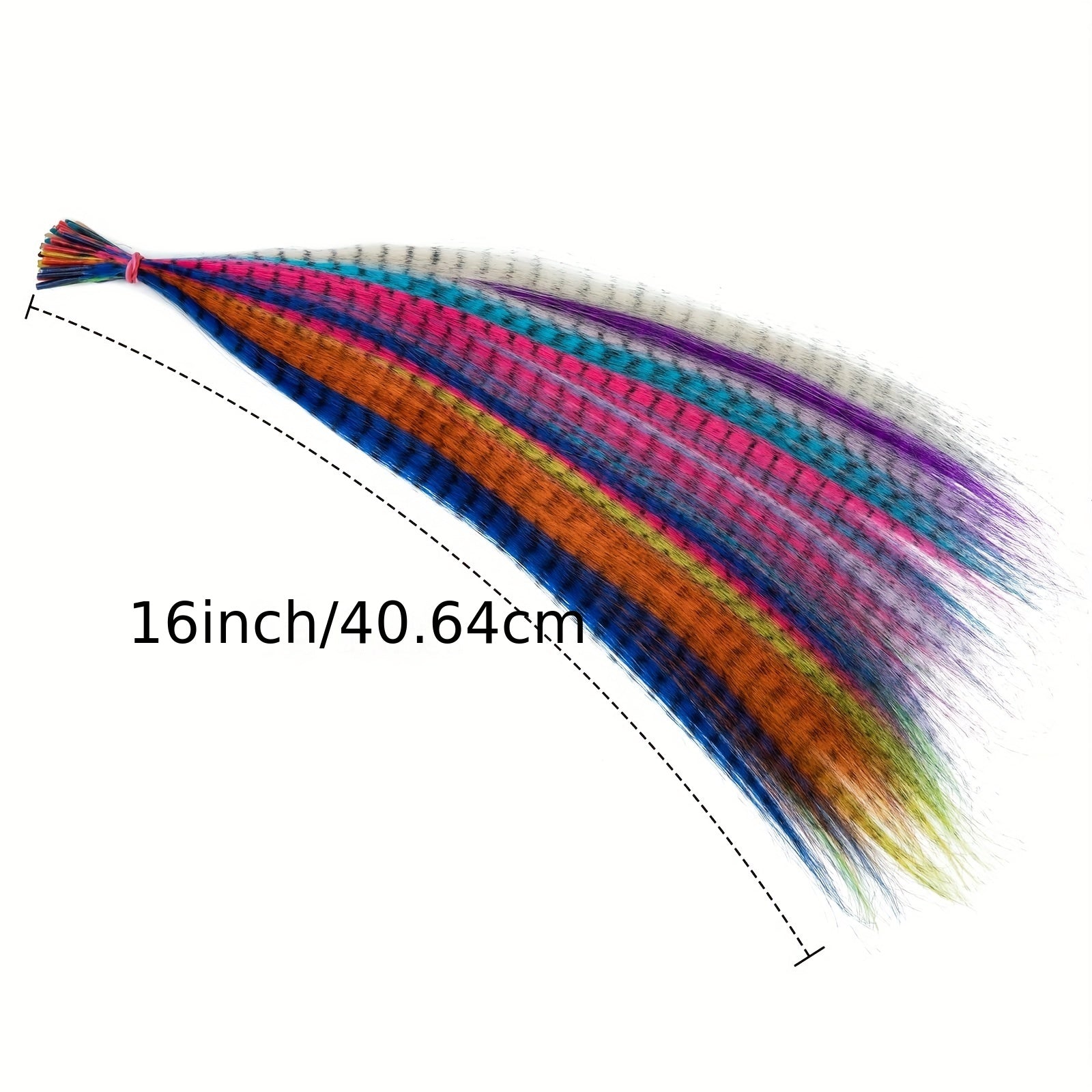 Colorful Feather Hair Extension 10 Pack Set High Temperature Fiber