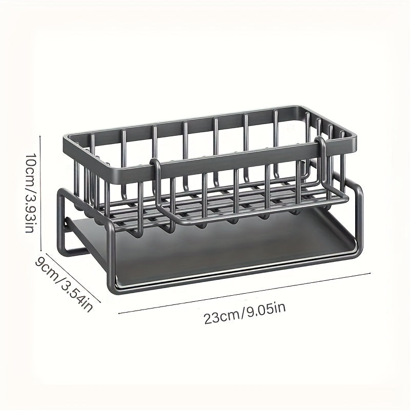 Faucet Sponge Holder Sink Box Organizer Hanging Rack for Drying Soap Sponge