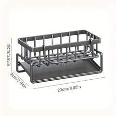 Faucet Sponge Holder Sink Box Organizer Hanging Rack for Drying Soap Sponge