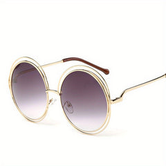 Oversized Round Sunglasses Hollow Summer UV400 Sun Shades