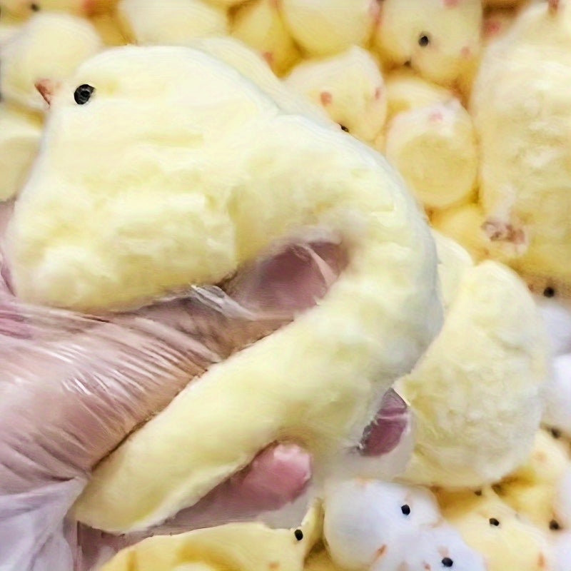 Silicone Chicken Relaxation Toy with Realistic Feathers