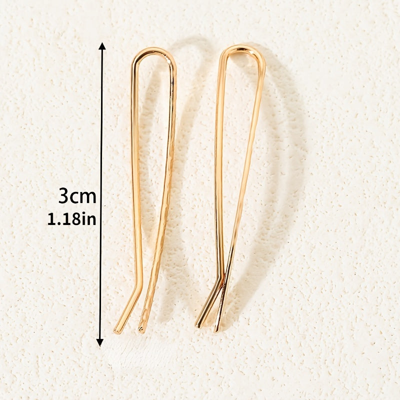 Long Copper Ear Climber Earrings Bar Studs