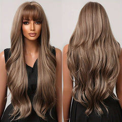 71 12 Cm Butterfly Haircut Wavy Curly Hair Wigs Bangs Women