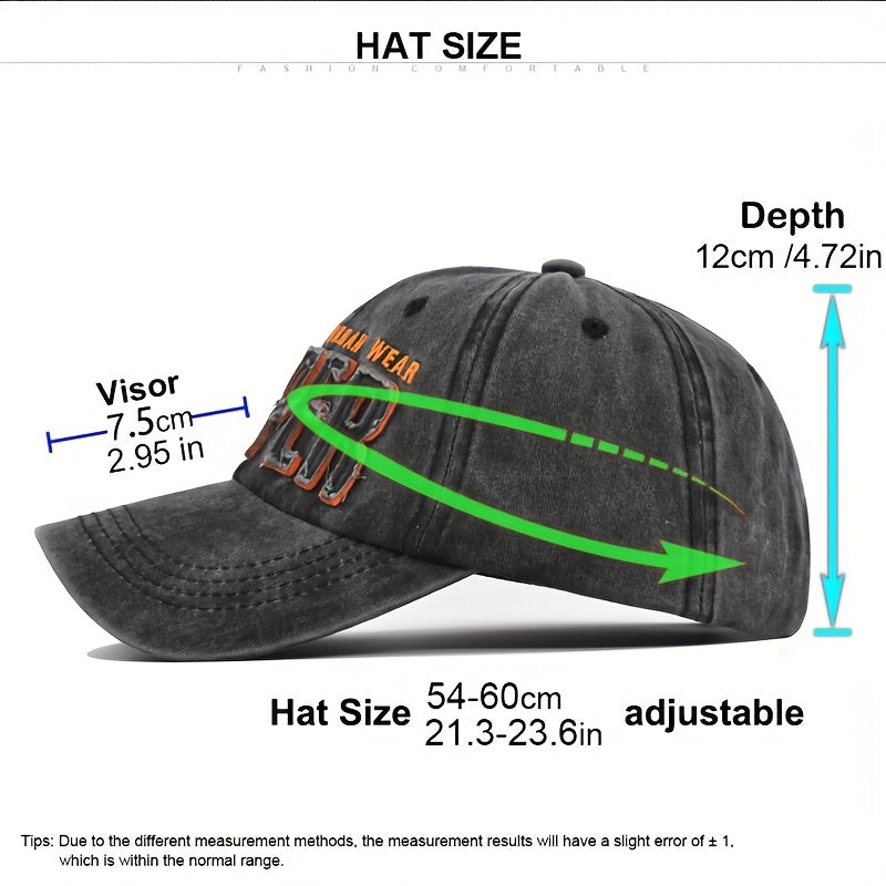 Retro Patch Embroidery Baseball Cap with 3D Embroidery