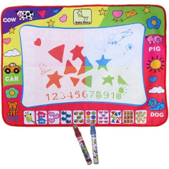 Water Magic Doodle Mat Drawing Painting Mat 60 with 2 Magic Pen Multicoloured