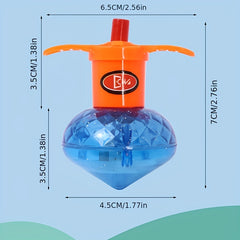 Luminous Torsion Ejection Top Toy with Random Design