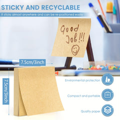 Eagle Sticky Notes 7.62x7.62cm 100 Sheets Pad 4 Pads Kraft Paper