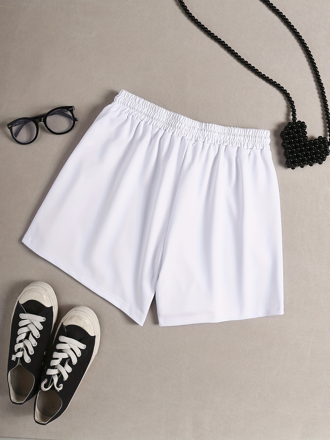  Slogan Print Home Wear Shorts