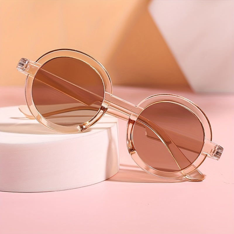 Kids UV Protection Round Frame Dual Gradient Sunglasses
