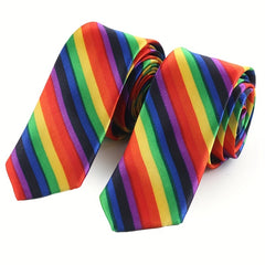 2pcs Lot Rainbow Neck Ties Men Casual Business Wedding Party Necktie