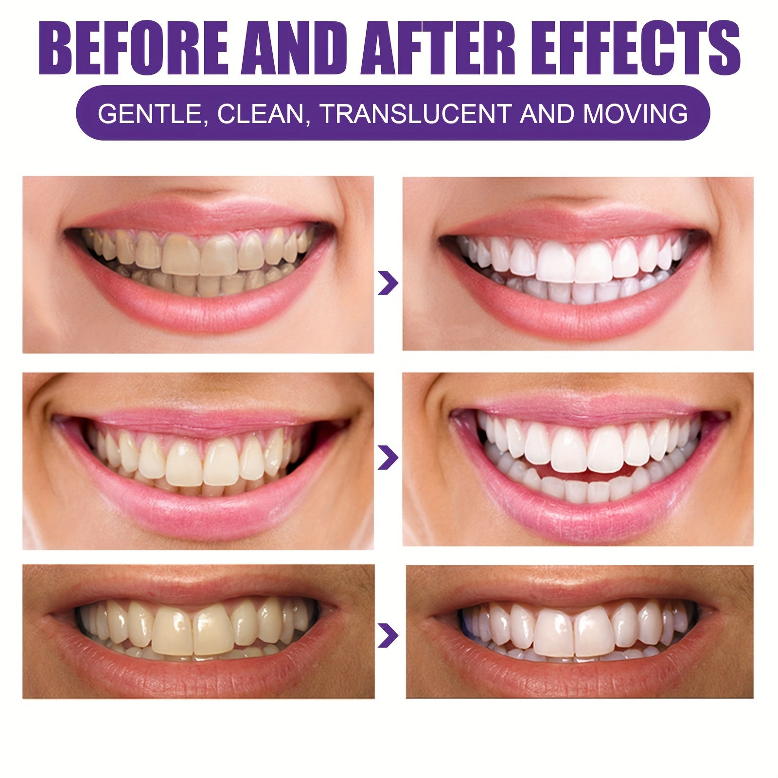 Purple Tooth Whitening Powder for Brighter Smiles