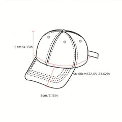 Letter Embroidery Cotton Baseball Cap Solid Hip Hop Sun Hat
