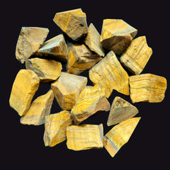 2OZ 4OZ Natural Tiger's Eye Rough Stones for Tumbling Wicca Reiki Healing