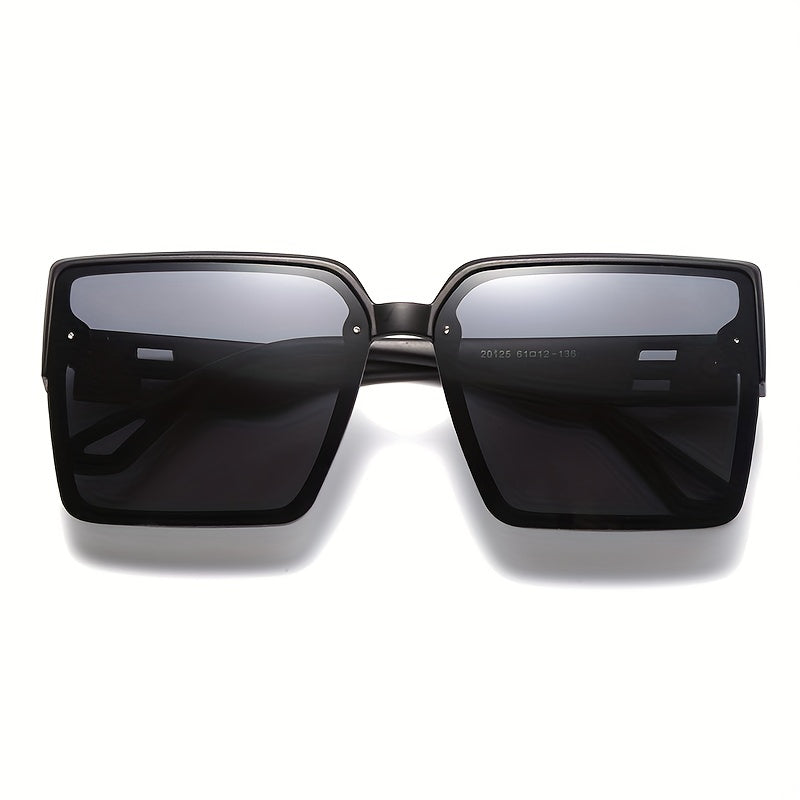 Men's Large Square Frame Sunglasses with Glasses Case