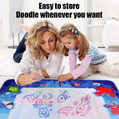 Reusable Magic Doodle Mat for Kids Washable Water Drawing Canvas Educational Toy