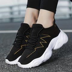 Mesh Breathable Sports Shoes Thick Sole Lightweight Sneakers