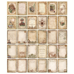 60pcs Retro European Type Writable Diary Landscaping Paper