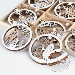 6pcs Winter Wonderland Farmhouse Christmas Tree Ornaments