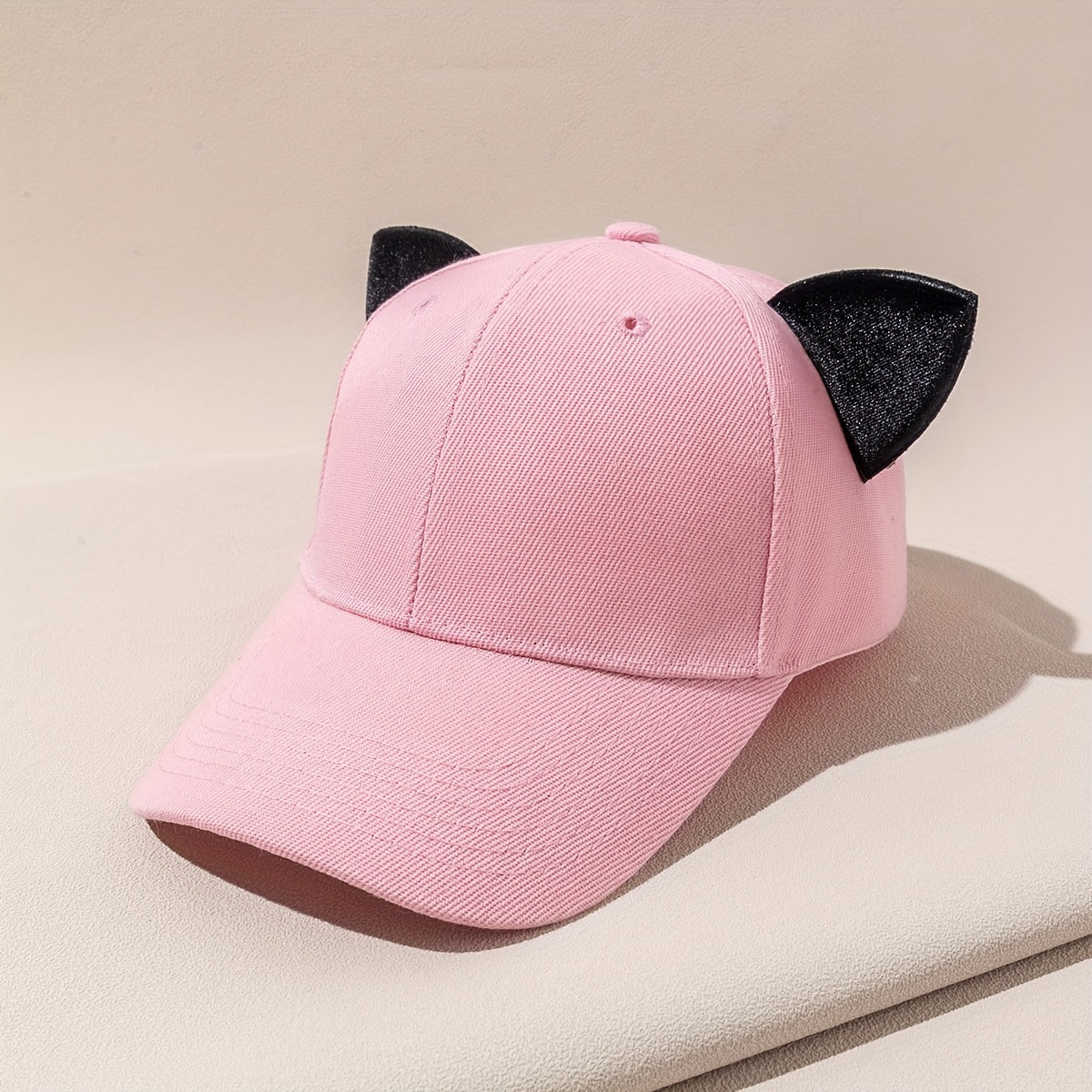 Kids Sunshade Baseball Cap with Cat Ears for Outdoor Sport