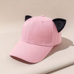 Kids Sunshade Baseball Cap with Cat Ears for Outdoor Sport