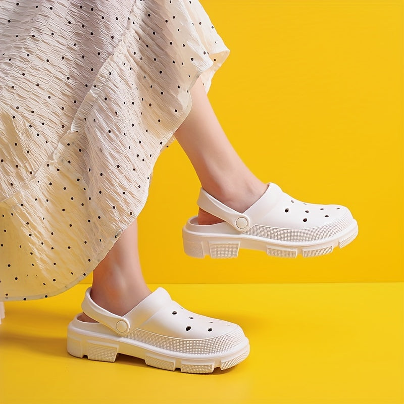 Unisex Solid Hollow Out Clogs Comfy Non Slip Soft Sole Slippers