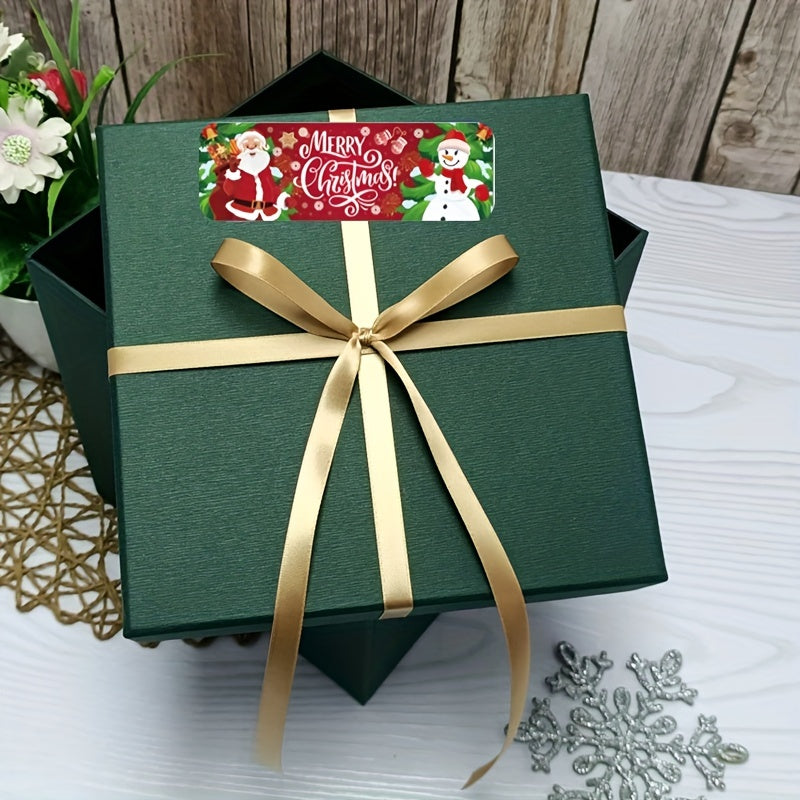 120pcs Christmas Self adhesive Stickers, Multiple Patterns, Gift Bag Decoration