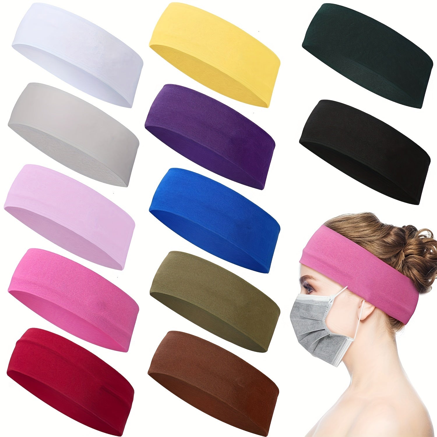Elastic Headband for Women Girls Sports Running Yoga Workout