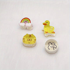 4pcs Small Hair Clips Animal Strawberry Rainbow Cloud Mini Clip