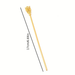 Crown Hair Pin Retro Hair Stick Metal Hair Bun Maker Non Slip Hair Decoration
