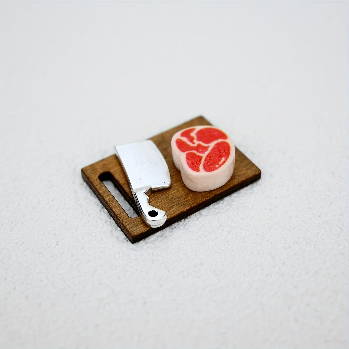 1:12 Scale Meat Display Set for Dollhouse with Cutting Board and Meat Model