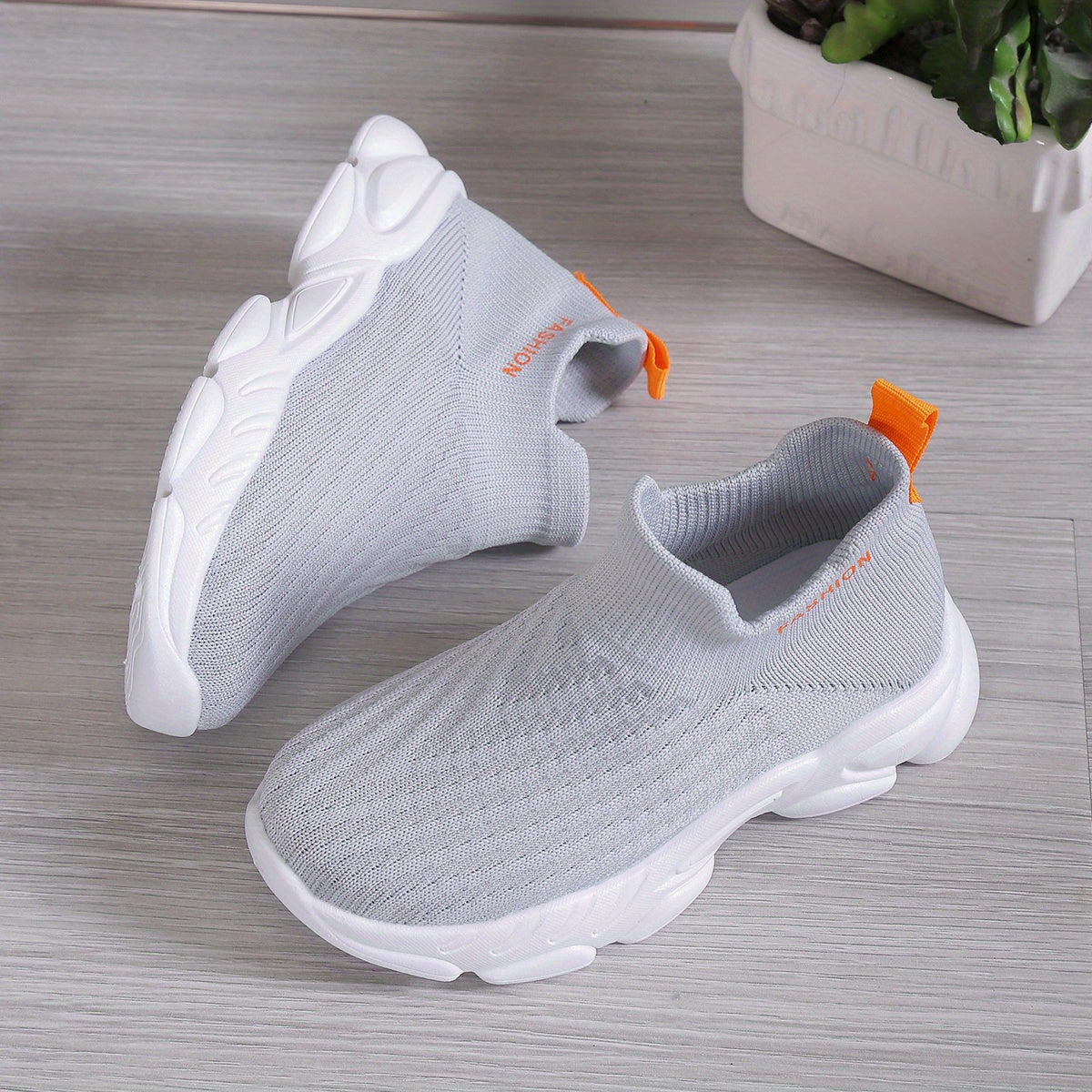 Boys Slip On Sneakers Breathable Woven Shoes for Outdoor Activities