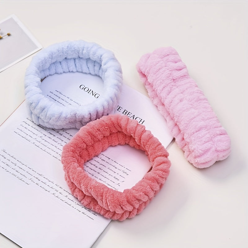 Plush Headband Turban for Face Washing & Makeup - Hair Band for Skincare