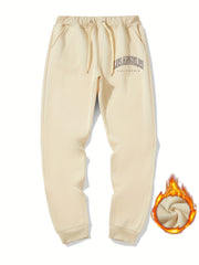 LA CA Casual Graphic Drawstring Joggers Men's Sweatpants