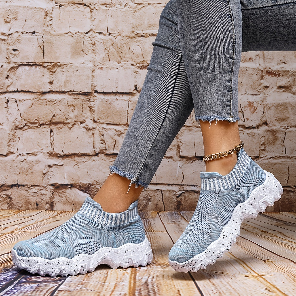 Women's Light Woven Socks Sneakers Casual Platform Running Shoes